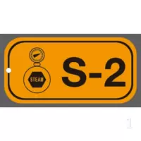 京苏 BS-ESA022 能源识别点挂牌-蒸汽能 S2,38*76mm,1mm铝板,2个/包(包装数量 2个)