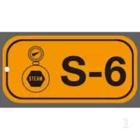 京苏 BS-ESA023 能源识别点挂牌-蒸汽能 S3,38*76mm,1mm铝板,2个/包(包装数量 2个)