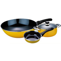 苏泊尔(SUPOR) 绚彩三件套 炒锅+烫锅+煎锅 T0805T
