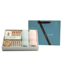 竹印象 家和万事兴两条装毛巾礼盒套装-祥和四季 zyx-03074-2 4盒装