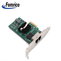 Femrice Intel英特尔 I350AM2-F2千兆服务器双口光纤网卡 PCI-E X4有线网卡 标准不含光模