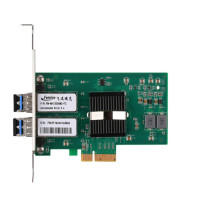 Femrice Intel英特尔 I350AM2-F2千兆服务器双口光纤网卡 PCI-E X4有线网卡 含单模模块