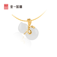 金一国囍足金玉葫芦·纯福女士款和田玉吊坠赠银链(定价)ZJDZ039