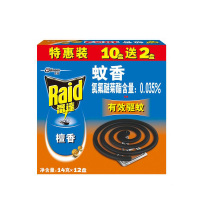 雷达蚊香有效驱蚊檀香10盘+2盘