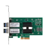 Femrice Intel英特尔 I350AM2-F2千兆服务器双口光纤网卡 PCI-E X4有线网卡 含多模模块