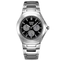 卡西欧(Casio)手表指针系列石英表男表商务简约钢带手表MTP-1247D-1A