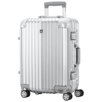 瑞动 MT-5232 铝框行李箱 万向轮拉杆箱男女士登机箱 银色 20英寸（单位：个）