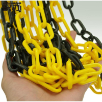 京苏 JTF1231 6mm黄黑警示链 塑料链条 ,5个装(包装数量 5个)