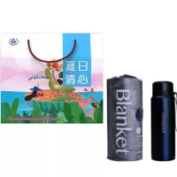 富昌夏日清心礼盒A-1385g+乐扣乐扣布鲁斯保温瓶毯组合