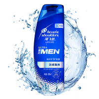 海飞丝(Head & Shoulders)男士洗发水劲感酷爽380ml 持久去屑去油止痒 清香型 12瓶装