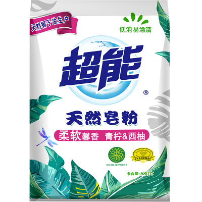 自营 新品 超能皂粉(馨香柔软)青柠&西柚 680g