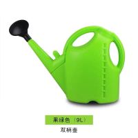 南叶 大容量塑料洒水壶 浇花壶淋水壶 果绿色双柄壶9L大号