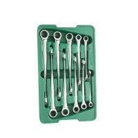 世达(SATA) 08016 10件加长型X柄两用快扳组套.