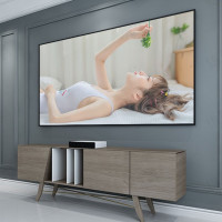 坚果(JmGO)菲涅尔抗光屏幕布硬屏黑栅抗光屏幕超短焦激光电视投影仪幕布 黑珊90寸抗光硬幕(2.01米*1.14米)