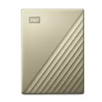 WD西部数据4T Type-C移动硬盘My Passport Ultra 2.5英寸 金色WDBFTM0040BGD