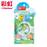 彩虹乖乖驱蚊手链户外植物精油防蚊手环温和驱蚊贴儿童孕妇婴儿旅行踏青防蚊手链防水耐汗有效驱蚊5006V 粉白蓝(儿童款)