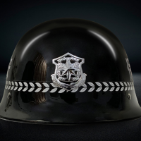 安保装备保安防暴头盔防爆钢盔巡逻防护战术头盔军迷彩黑色头盔