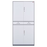 钱柜拆装深灰套色二斗双节柜钱柜 文件柜铁皮柜 办公柜子档案柜资料柜凭证柜带锁 钢制办公家具 拆装套色 二斗双节柜