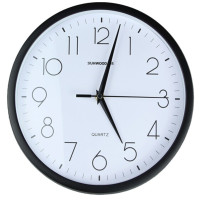 Zs-三木(SUNWOOD) 11寸 简约时尚静音挂钟 黑色 6581