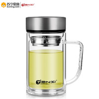 TiaNXI 天喜智琦办公玻璃杯+杯刷TBL153-520(J)