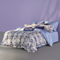 罗莱家纺纯棉床单被套床上用品1.5/1.8米床全棉四件套件江崖海水 江崖海水 1.5m(5英尺)床 配200×230cm