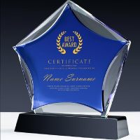 萃姿尔(TRESOR)五角星水晶奖杯 颁奖纪念品 160*210mm 可刻字71403