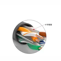 闽兰之星cat6六类千兆网线无氧铜8芯彩色工程电缆305米蓝色,非屏蔽网线 单位:箱