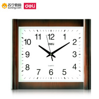 得力(deli)9008挂钟 棕色 单个装 40*35cm(J)