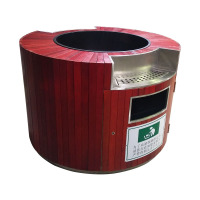 正蓉王牌 户外不锈钢环卫分类式圆形垃圾桶