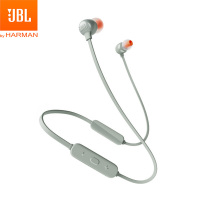 JBL TUNE 115BT 入耳式耳机 无线蓝牙耳机 运动耳机 颈挂式耳机 带麦可通话 苹果安卓通用 灰色