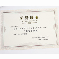 竹林雨 荣誉证书芯 8K *100张 FS39 78143