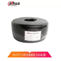 大华(alhua)DH-RVV2-1 监控电源线国标2芯RVV2*1.0平方电线 电缆纯铜软芯护套线 大华纯铜线材 整卷200米