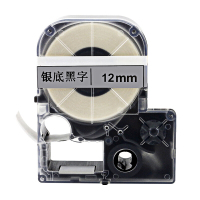 18MM*8米 银底黑字标签纸