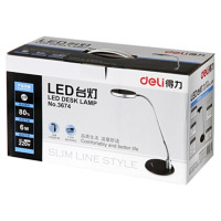 【精选】得力(deli) 3674 LED台灯金属节能三挡可调 颜色随机