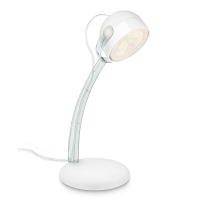 飞利浦LED台灯学生学习阅读书房灯创意卧室床头灯 工作夹 子灯怡安 台式4W(2700K黄光)白色