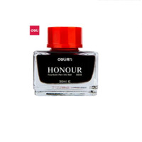 得力(deli)30ml非碳素黑色钢笔墨水S636 红色