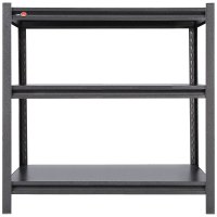 钱柜 690*700*300mm 货架置物架 展示架家用储物架 金属三层架 黑色(单位:个)