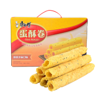 康师傅休闲零食蛋酥卷家庭装384g醇香芝麻味