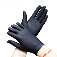 10双礼仪手套氨纶黑白色高弹护肤夏季