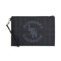 【20春夏新款】BURBERRY/博柏利 男士深炭灰混纺手拿包8022559