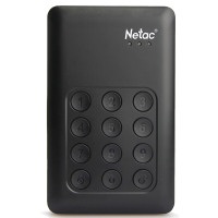 朗科（Netac）500G/1TB/2TB USB3.0移动硬盘 K588按键加密系列 隐私保护 黑色 2TB
