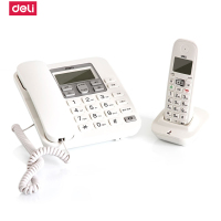 得力deli791电话机2.4GHz 数字无绳电话机/子母机 防雷 办公家用 来电显示(XF)