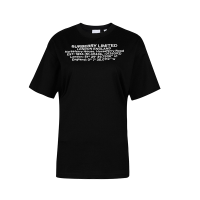 [20春夏新款]BURBERRY/博柏利女士棉质字母图案T恤/女士短袖T恤