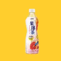 三得利果瀑茶百香果西柚味乌龙茶500ml