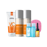美丽加芬(BEAUTY PLUS)左旋维他命C护理套装 补水保湿护肤品套装(洁面60g+化妆水98ml+乳液98g)