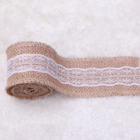 5cm蕾丝麻布卷花边麻绳花边装饰天然材料(50米)