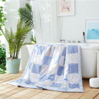 恒源祥 TSB2030 灰格毛巾被空调被 （三层） 单条装