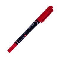 晨光 M&G MG-2130红色 小双头记号笔MG-2130 细2.0mm/极细0.5mm(红色)12支/盒