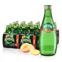 Perrier 桃子味气泡矿泉水 330ml*24瓶 (玻璃瓶)