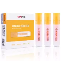 得力(deli)S625 双头荧光笔重点醒目划线笔标记笔记号笔彩色笔套装办公学生文具 10支